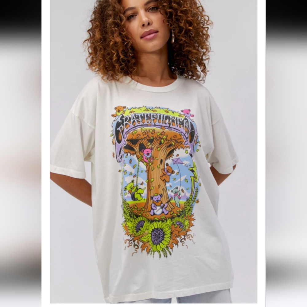 Daydreamer LA Grateful Dead Autumn Bears Merch Tee Size S